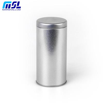 China Round Empty Food Grade Metal Tin Box For Tea Storage Tea Tin Box for sale