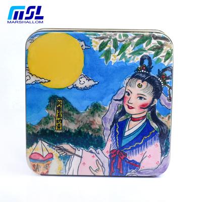 China High Quality Square Cookie Metal Tin Box For Cookies Packaging Tin Box for sale