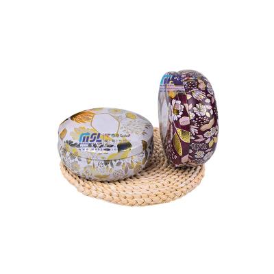 China 100% Recyclable High Quality Round Metal Packing Candy Gift Candle Tins Box Wholesale for sale