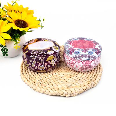 China Custom Food Grade Decorative Empty Color Tin Candy Candle Christmas Tin for sale