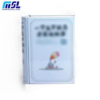 China Recyclable Factory Direct Selling Best Custom Printed Book Shaped Tin Box For Tea Cookie Chocolate Gift Packaging for sale