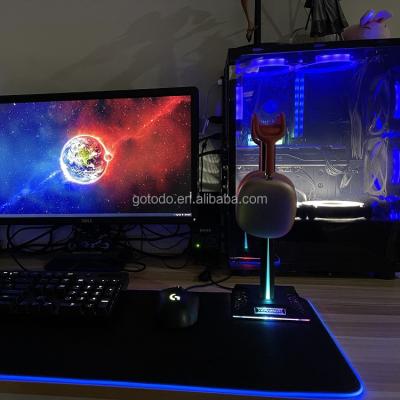 China Factory Price Mobile Phone Earphone Bracket Computer Accessories RGB Gaming Earphone Handset Holder Stand Desk Head for sale