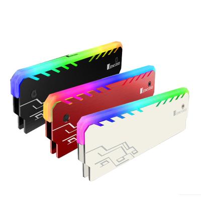 China RAM Desktop Memory Heatsink Vest RGB 256 Auto Color Change RAM Cooling Vest Aluminum Shell for sale