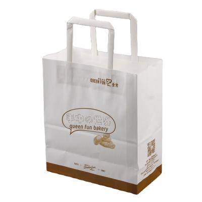 China Recyclable Flat Type Paper Handle New Wedding Gift Candy Bag Craft Paper Sack Bag for sale