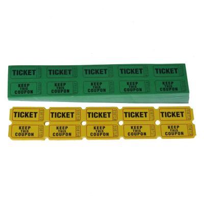 China Customized Consecutively Numbered Double Roll Or State Game Party Ticket for sale