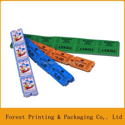 China paper & Cardboard Amusement Machine Tickets Printing , Arcade Machine Tickets for sale