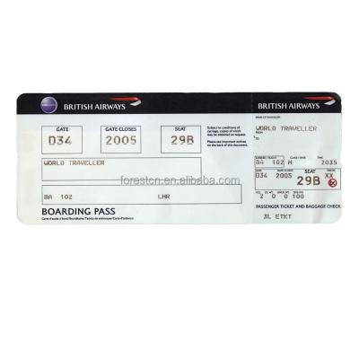 China paper & Cardboard Thermal Boarding Pass ATB Paper Ticket for sale