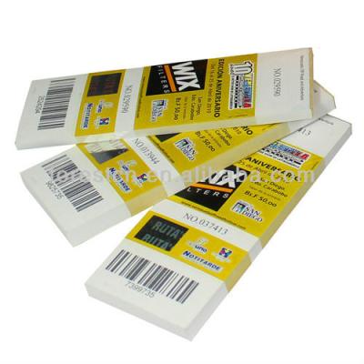 China Anti-counterfeit paper ticket, entrance ticket, theater ticket for sale