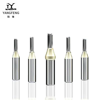 China Spiral 3 Flute CNC Router Straight Plunge Cnc Router Bit CTT Straight Bit With 3 Flute Ends Carbide Wood Tool Bit of mill cutter 1/2 for sale