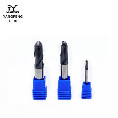 China CNC Process CNCStandard Length D3*8*D3*50L Two Spline Ball Nose End Mill Set With AlTiSiN Coating for sale