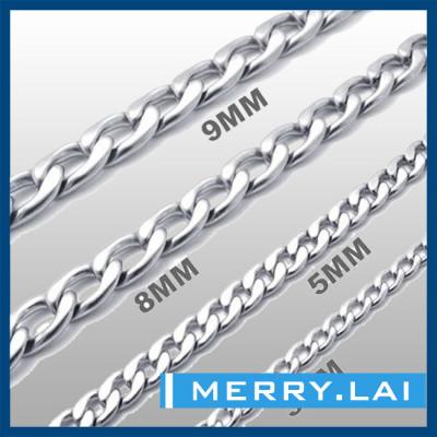 China Konov Stainless Steel Jewelry Men's Stainless Steel Necklace and Bracelet Set Restrictor Link Chain for sale