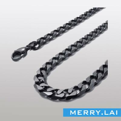 China Simple Black Stainless Steel Chain Necklace For Men (ML-YL13617-4) for sale