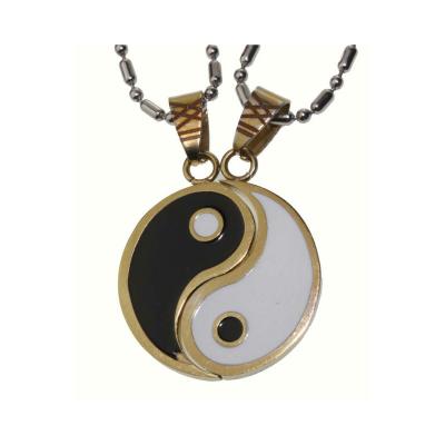 China Handmade Lovers /Couple Yin and Yang Pendant Set Stainless Steel for sale