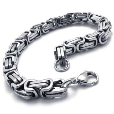 China KONOV Stainless Steel Jewelry Men's Bracelet Stainless Steel, Silver, 9 Inches (ML-MA-1228-50) for sale