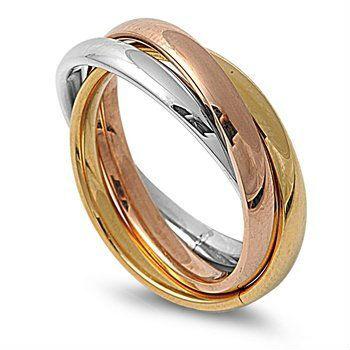 China Crystal Fashion Ring Settings Without Stones, 3pcs Sets Ring, Three Piece Sets Rose Gold Ring for sale