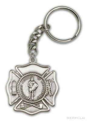 China Metal Stainless Steel, Saint of Florian Keychain Pendant Medal Patron of Firefighters (ML-12-MA0918-28) for sale