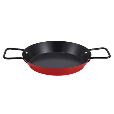 China Sustainable High Quality Restaurant Seafood Carbon Steel Non-stick Paella Casserole Pasta Spanish Paella Kitchen Supply for sale