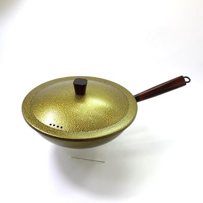 China Sustainably Selling Hot Chinese Wok Pan Wok Non-Stick Cooking Care Carbon Steel Cooking Woks With Grip Handle. for sale