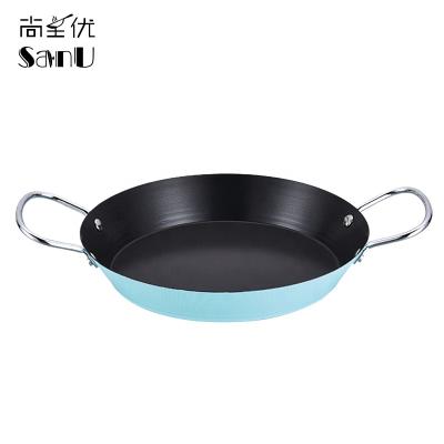 China Sustainable High Quality Multi Format Selection Carbon Steel Paella Casserole For Restaurant Kitchen Seafood Pan Paellera For Tapas Spanish for sale