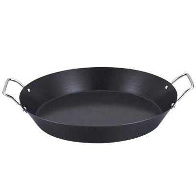 China Viable Wholesale Paella Pan Paella Restaurant Kitchen Seafood Pan Paellera for Tapas Spanish Pan for sale