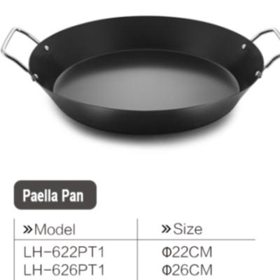 China Sustainable Restaurant Equipment Commercialcarbon Steel Seafood Paella Casserole For Non Cook Stick Frying Pan for sale