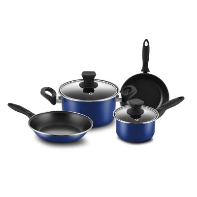 China Custom 1.0mm Thickness Sustainable Carbon Steel Straight Form Cooking Casserole And Cast Iron Cookware Casserole Fry Pan Sauce Sets for sale