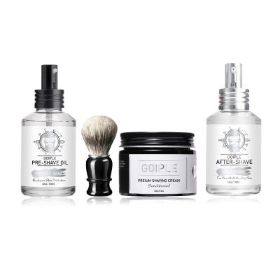 China Men's Shaving Set 2021 Welcomed OEM Hot Selling Men's Shaving Cream Wholesale Smoothing Natural Beard Shaving Cream for sale