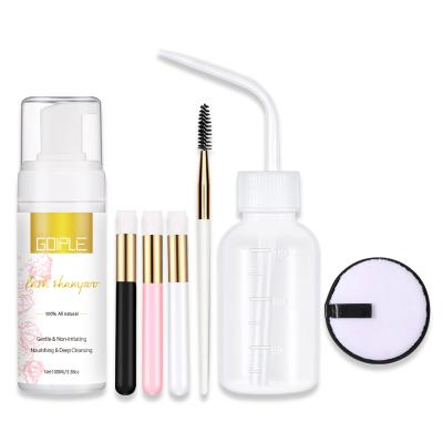 China Mini Wick Natural Eyelash Detergent Extension Solvent Natural Formula Whips Extension Detergent Eyelash Extension Shampoo Wholesale Kit for sale