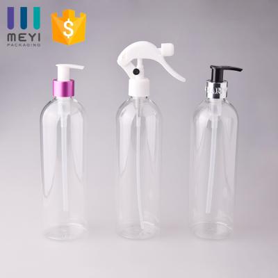 China Non Spill 500ml PET Bottle Lotion Plastic Bottle For Cosmetics Pump for sale