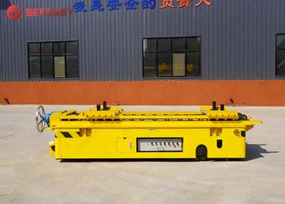 China 2019 Cheap Electric Outdoor Material Handling Lifting Equipment , Yellow Heavy Load Rail Transfer Car for sale