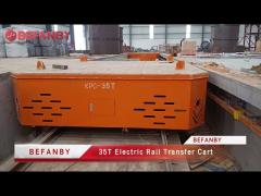 35T Factory Heavy Load Electric Rail Transfer Cart,Motorized Material Handing Track Trolley