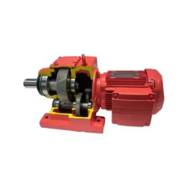 China RF87 Helical Geared Motor Reducer Units With Output Shaft For Dredgers / Escalators for sale