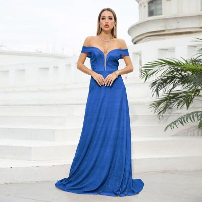 China Anti-Static One-Shoulder High-Waisted Even Dress Elegant Tow Luxury Women Evening Dress for sale