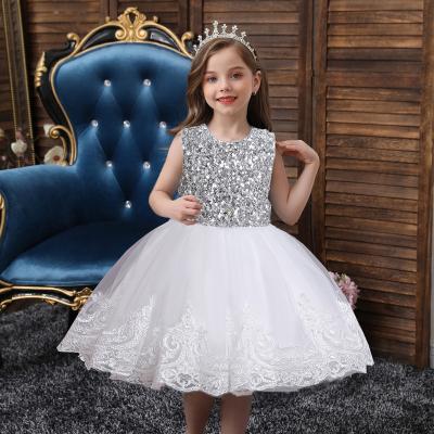 China Christmas Party Evening Kids Dresses Anti-Static Flower Girl Sequins Sequins Wedding Kids Flower Girl Dresses for sale