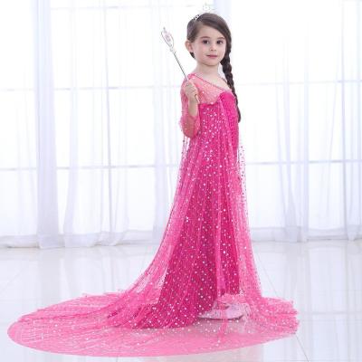 China Anti-wrinkle Children's Dresses Elsa Girls Princess Dresses Sequins Frozen Girls Dresses for sale