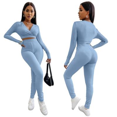 China Plus Size Two Piece Pants Set Women Clothing Crop Tops And Plus Size Pants Fitness Yoga Wear for sale