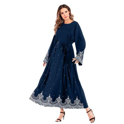 China Viable Fashion Ladies Loose Fit Maxi Long Dresses Plus Size Women Dresses Traditional Muslim Clothing for sale