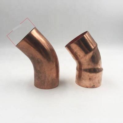China C12200/TP2 Refrigeration 2 1/8 Inch 45 Degree Elbow CXC Copper Fittings for sale
