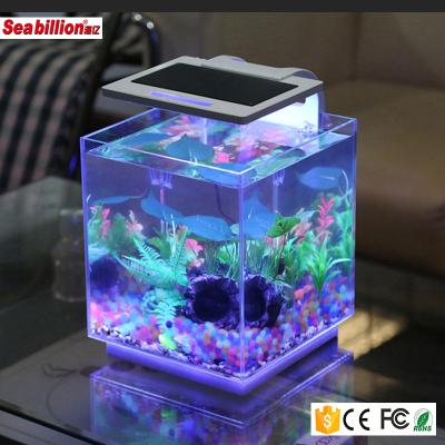 China Quadrate Viable Square Acrylic Aquarium Fish Tank Mini Aquarium Fish Tank for sale