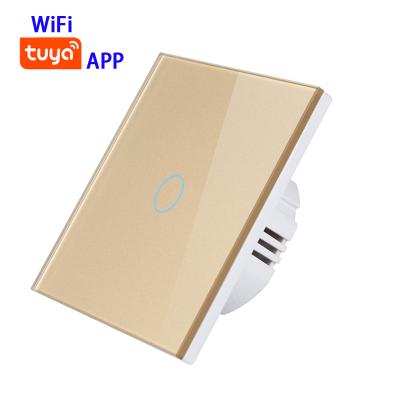 China Easy Installation Smart Wifi Touch Lamp Switch No Tuya Smart Home EU Standard Work Remote Controller Required RF433 Neutral Wire With Alexa for sale