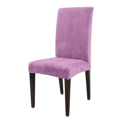 China Simple Home Decor Velvet Spandex Fabric Stretch Velvet Dining Chair Cover Dinner Table for sale