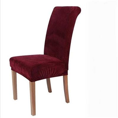 China Simple Customizable Removable Good Quality Velvet Elastic Spandex Dining Chair Cover For Universal Chair for sale