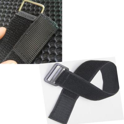 China 2020 viable made in china soft elastic fabric adjustable hook and loop strap nylon cable tie with metal or plastic buckle for sale