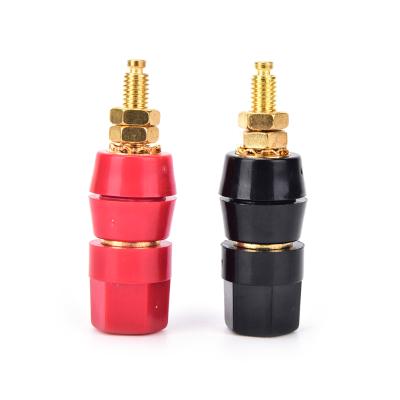 China audio & Banana Plug Video Jack Binding Gold Plated Pole Connector, Pole Cable Binding Terminals For Amplifier Audio Video Speaker for sale