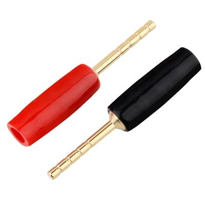 China audio & Video Gold Plated Terminal 2mm Banana Screw Caps Audio Cable Connectors Speaker Terminals Red Black for sale