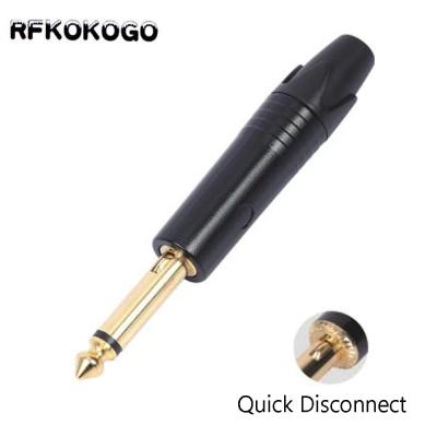 China audio & Video 6.35mm Mono Amplifier Microphone Stereo Male TRS Plug 6.35mm Mono Male Audio Jack Connector for sale