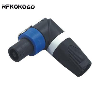 China audio & 4 Pin 4 Post Speakon Male Plug Video Right Angle Jack Connector for sale