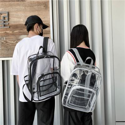 China With USB Leisure Delivery Large Capacity Laser PVC Backpack Bag Transparent Waterproof Student School Bag Set Wholesale For Women for sale