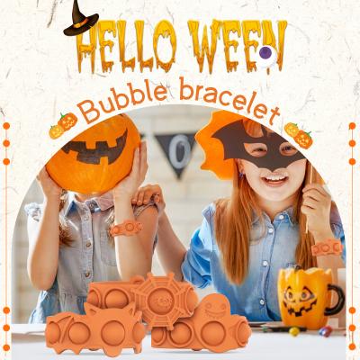 China Hot Sale Family Party Amazon Holiday Halloween Noise Buster Toys Bubble Sensory Wristband For Kids Juguete De Halloween for sale