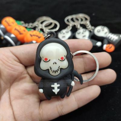 China Good Price Child Toy / Wholesale 3D Capsule Toy PVC Rubber Key Chain Halloween Comic Soft Toys Kids Juguete De Halloween for sale